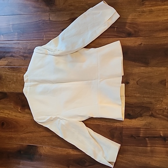 L.K. Bennett Cream June Cropped Blazer Jacket - Picture 13 of 14